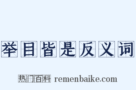 举目皆是反义词是什么意思的图片
